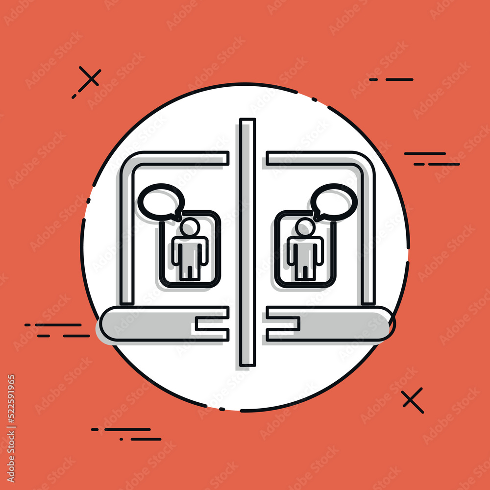 Vector illustration of single isolated chat icon Vector illustration of single isolated chat icon