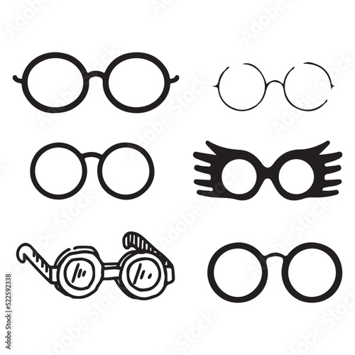 glasses set vector