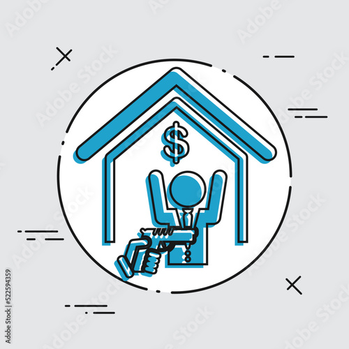 Robbery concept - vector icon