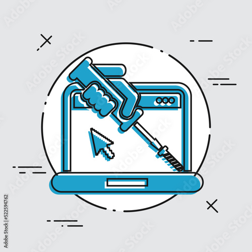 Computer assistance icon