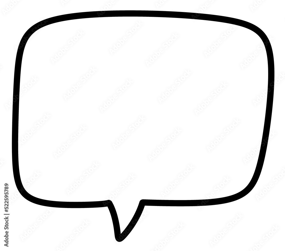 Naklejka premium Speech bubbles comics stroke line