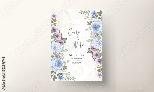 beautiful floral wreath invitation card template