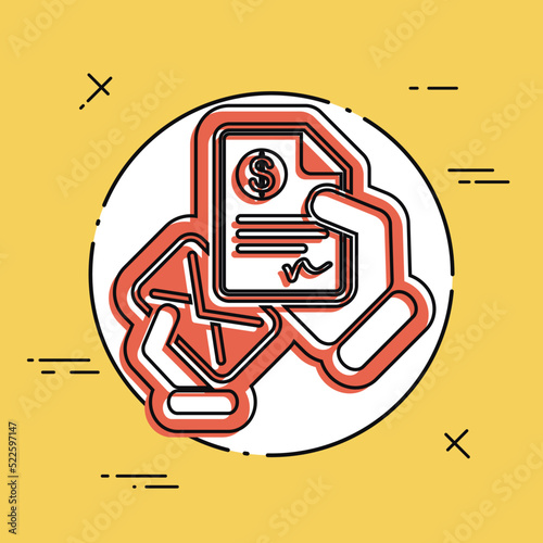 Mail with a bank document