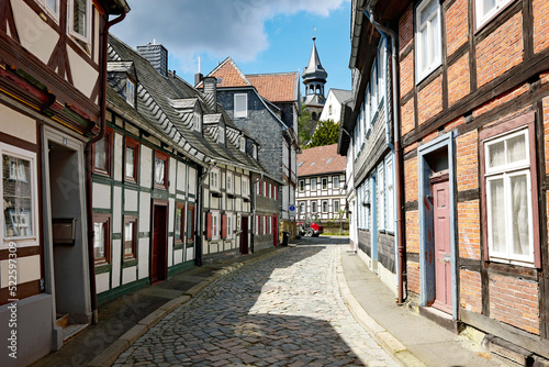 Goslar am Harz Peterstra  e mit Fachwerkh  usern
