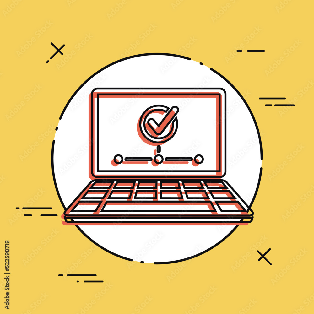 Network check - Flat minimal icon Network check - Flat minimal icon