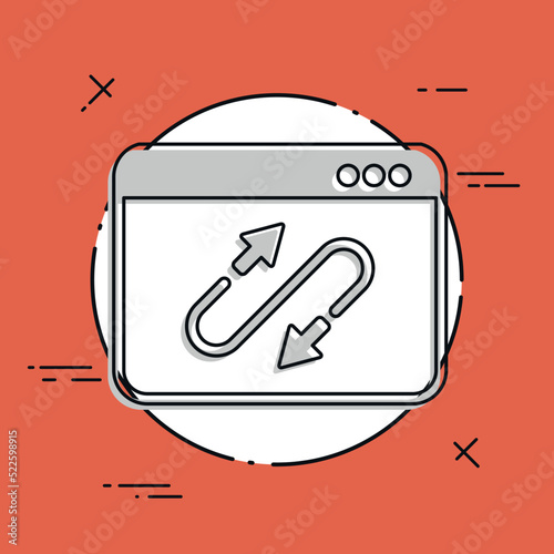 Cable connection setting - Vector flat minimal icon