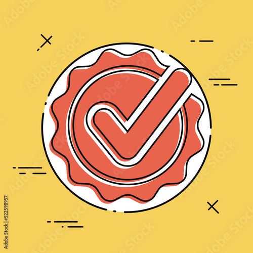 Approval check - Vector flat minimal icon