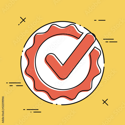 Approval check - Vector flat minimal icon