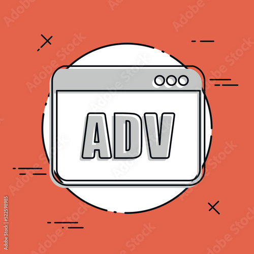 ADV window - Vector flat minimal icon