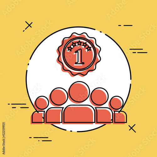 Match winner - Vector flat minimal icon