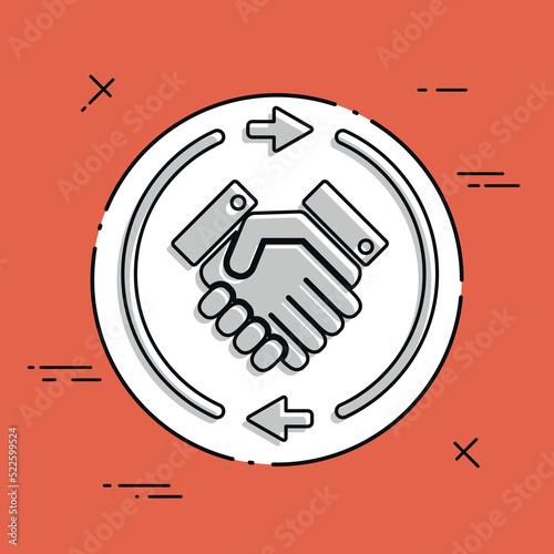 Trade agreement concept icon