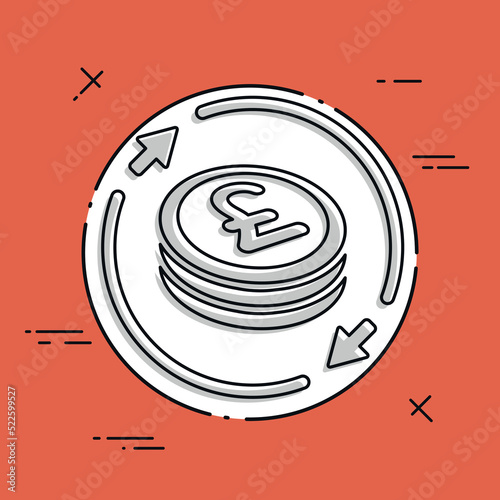 Money exchange icon - Sterling