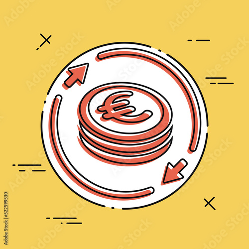 Money exchange icon - Euro