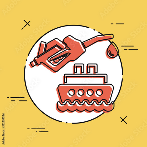 Boat fuel - vector icon