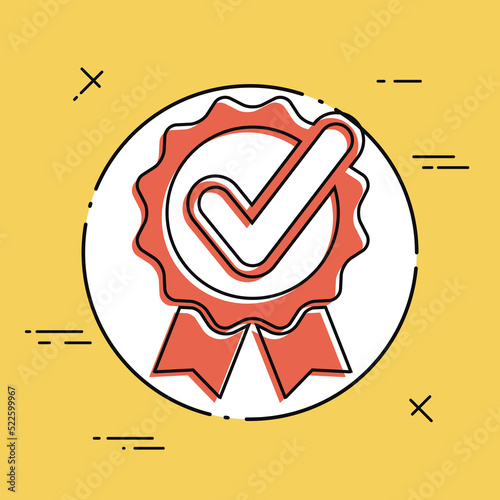Checking quality symbol icon