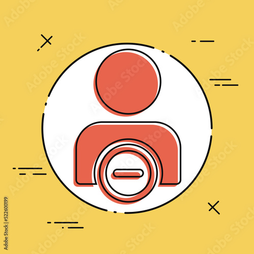Delete contact flat icon