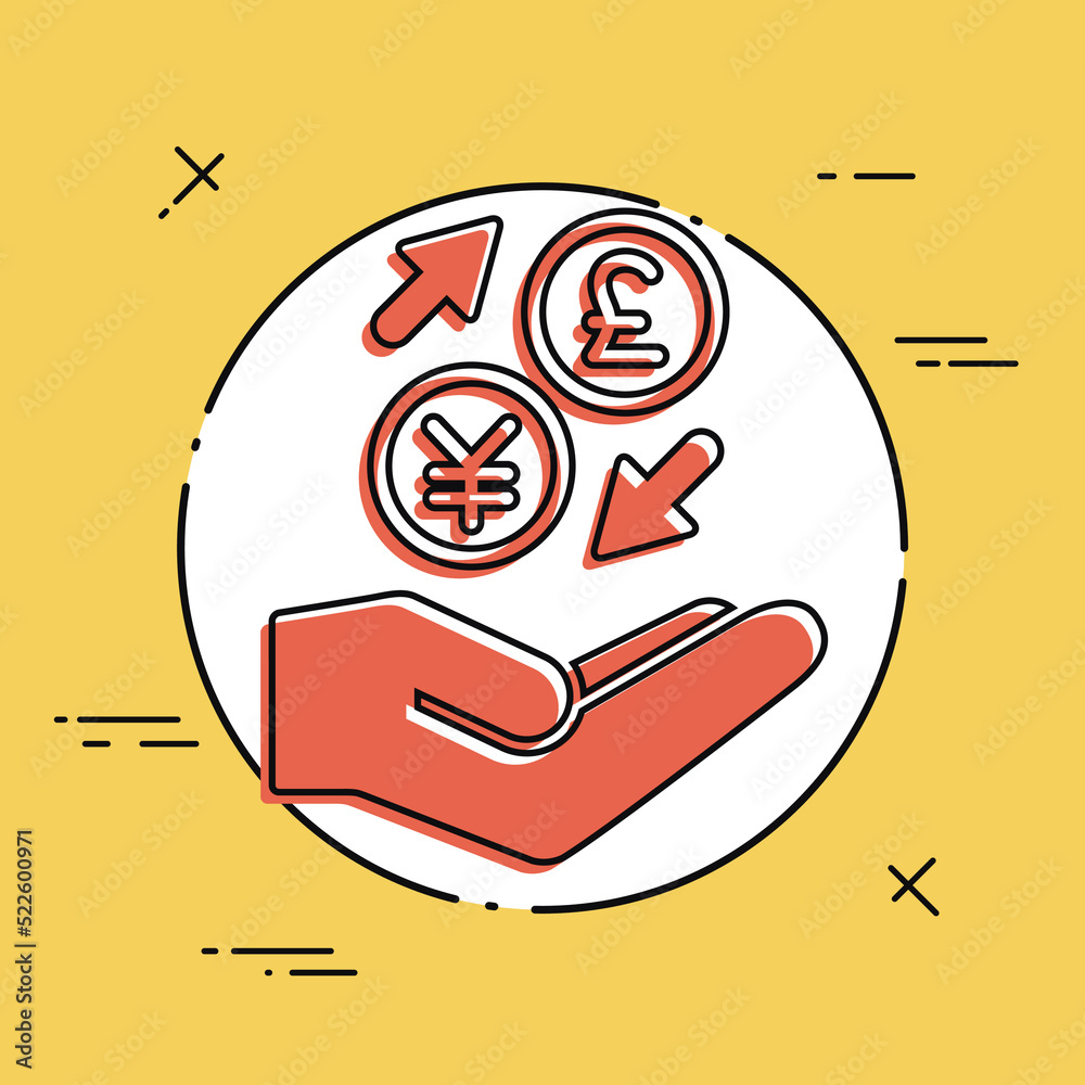 Money exchange services - JPY/Sterling - Minimal icon