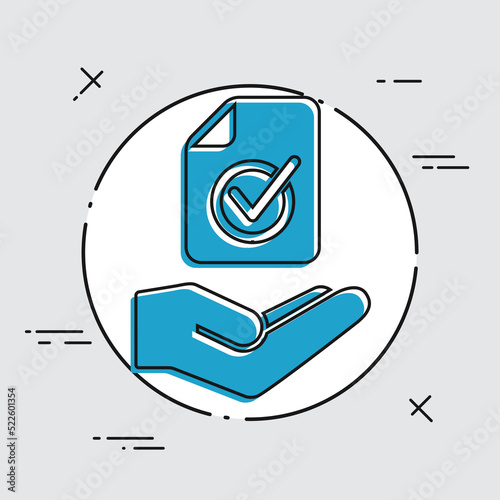 Checked document - Minimal vector icon