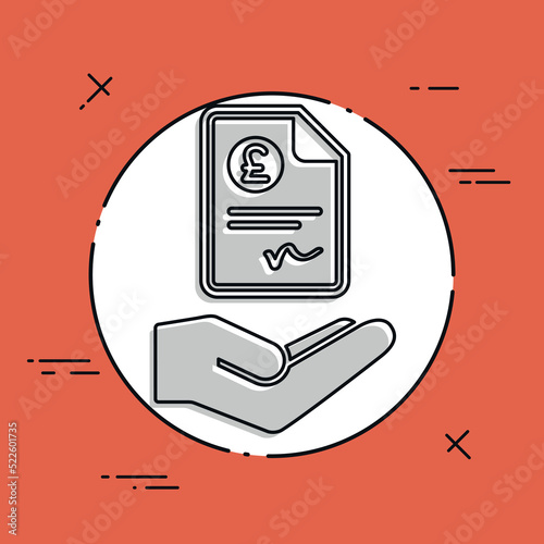 Payment document - Sterling - Vector icon