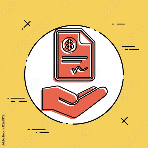 Payment document - Dollars - Vector icon