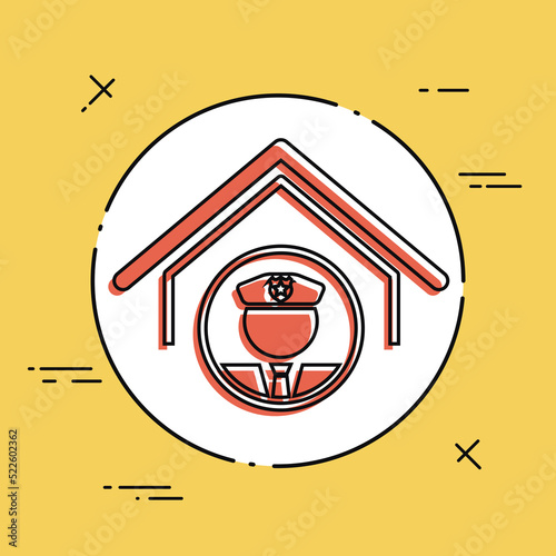 Police and security service - Vector web icon