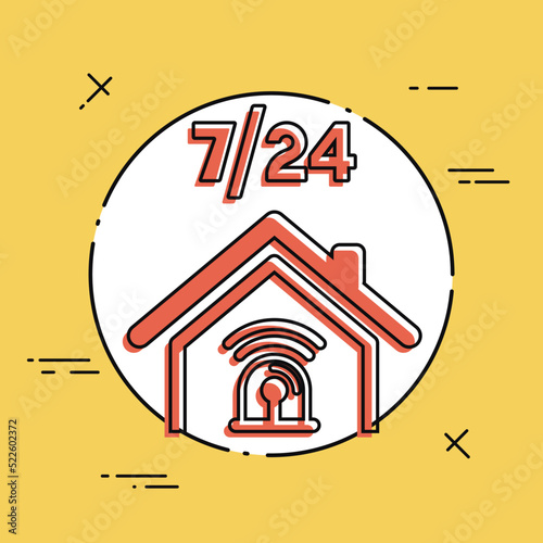 Steady protection service - Vector web icon