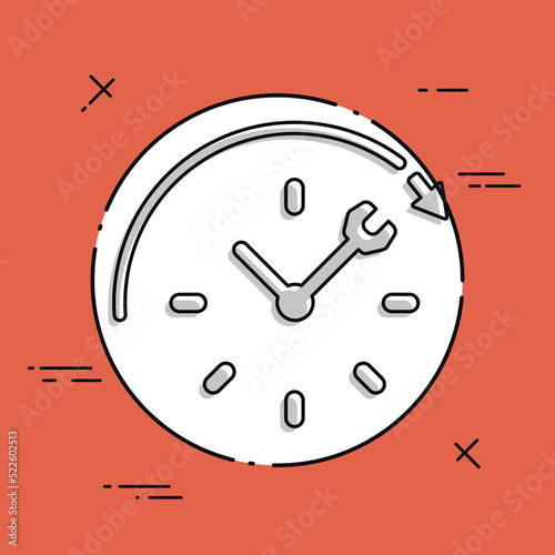 Full time technical assistance services - Vector web icon