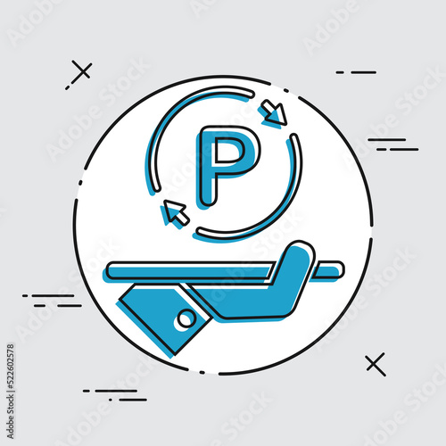 Steady parking service area - Vector web icon