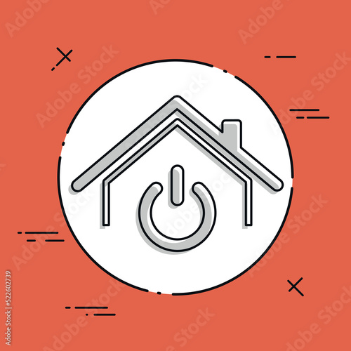 House power switch - Vector web icon