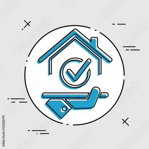 Choose the perfect house - Vector web icon