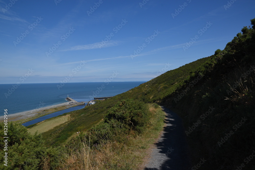 the walk along the path at Pen Dinas in ceredigion