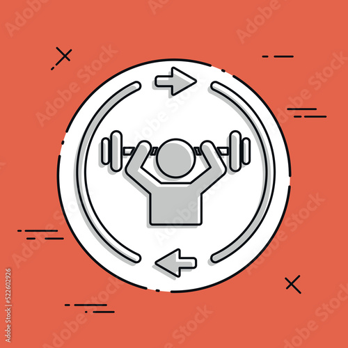 Body building training - Vector web icon