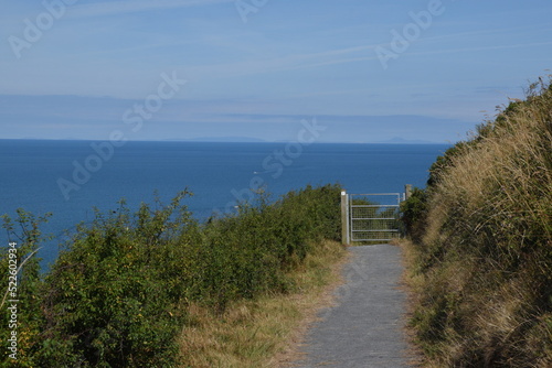 the walk along the path at Pen Dinas in ceredigion photo