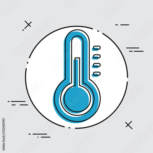 Thermometer symbol - Vector web icon