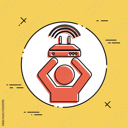 Internet service offer - Vector web icon