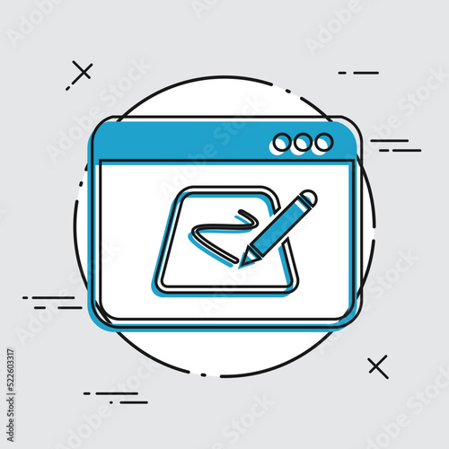 Designer tablet application - Vector web icon