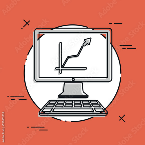 Business increase - Vector web icon