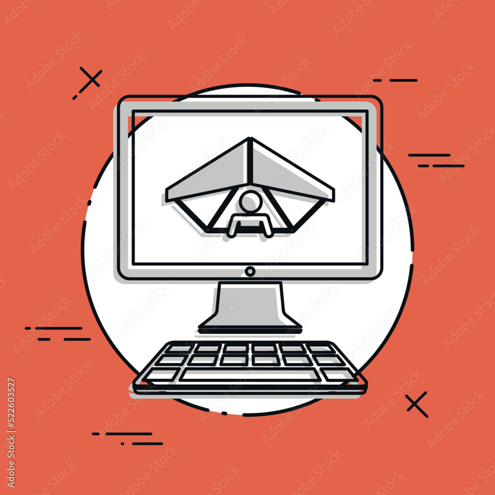 Extreme sport website - Vector flat icon Extreme sport website - Vector flat icon