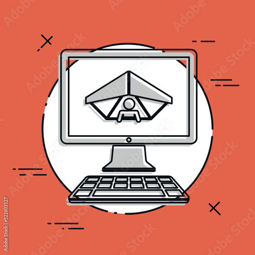 Extreme sport website - Vector flat icon