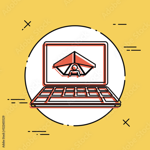 Extreme sport website - Vector flat icon