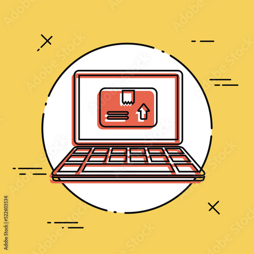 Delivery internet service - Vector flat icon