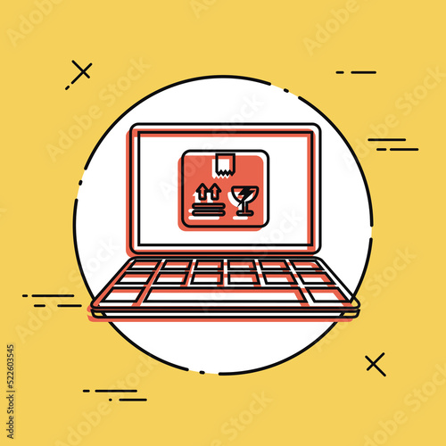 Delivery internet service - Vector flat icon