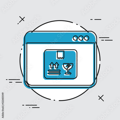 Delivery internet service - Vector flat icon