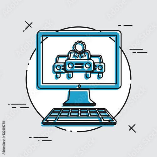 Wallpaper Mural Car prize winner - Vector flat icon Torontodigital.ca