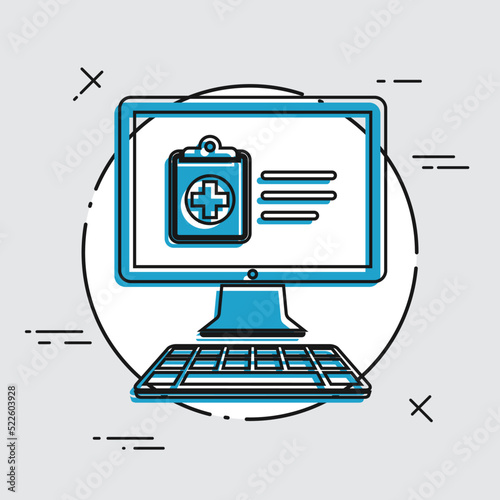 Medical web services - Vector flat icon
