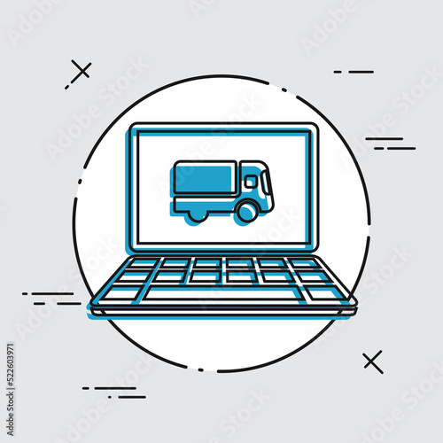 Home delivery - Internet buy - Vector flat icon