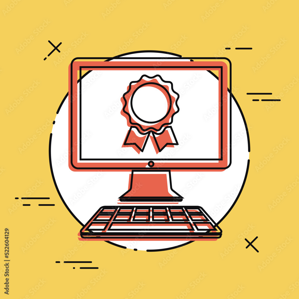 Top quality computer or application - Vector flat icon Top quality computer or application - Vector flat icon
