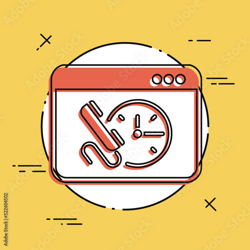 Call us for appointment - website button - Vector flat icon