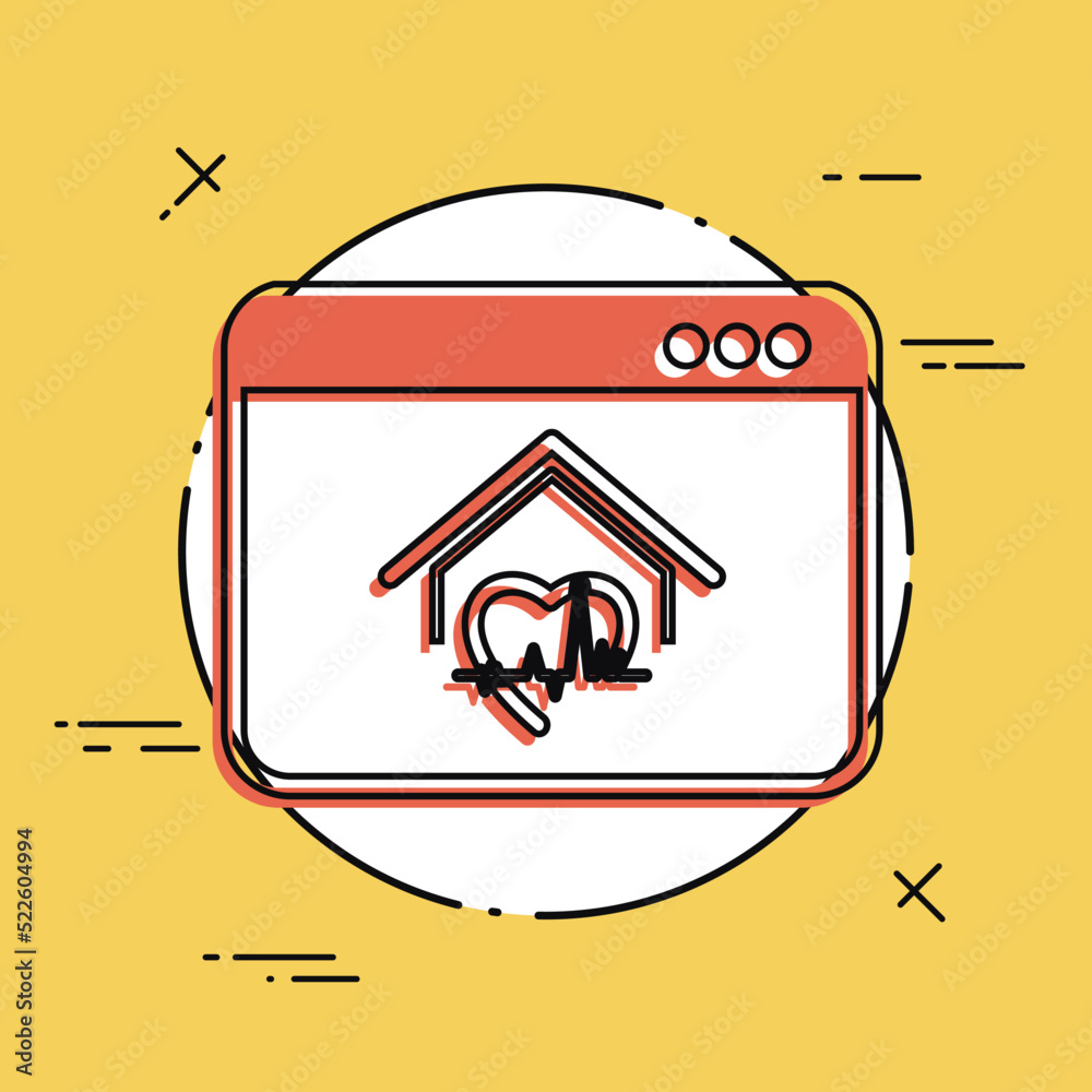 Hospital or clinic online services - Vector flat icon Hospital or clinic online services - Vector flat icon