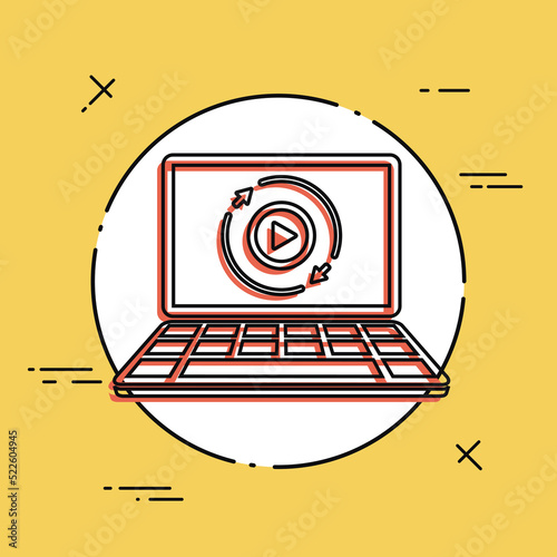 Full multimedia services - Vector flat icon